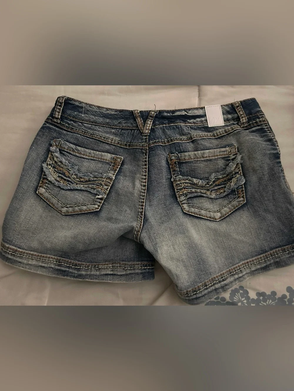 Maurices Faded Blue Denim Shorts